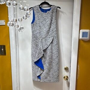 Eliza J Gray and Blue Asymmetrical Dress